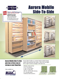 Aurora Shelving Products-Side-To-Side High Density Mobile Shelving Brochure