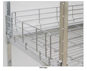 Square Post Wire Shelving - Shelf Ledges Divider Units