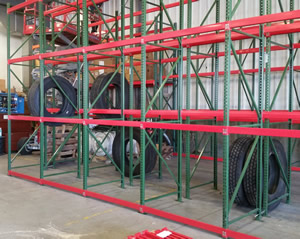 Tire Storage Shelving for Gas Station and Truck Service Center