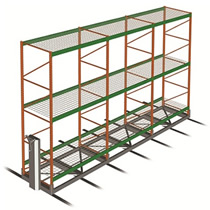 Mobile Pallet Rack is a moving pallet rack system that condense your storage by eliminating aisle space.