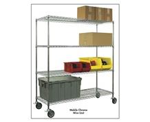 Mobile Chrome Wire Shelving Units
